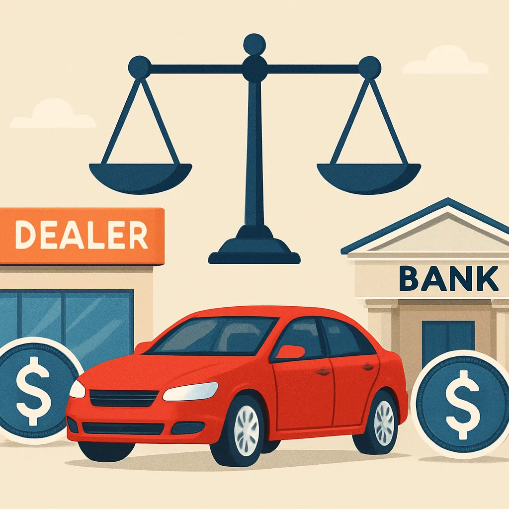 Autolening via dealer of bank: wat is voordeliger?