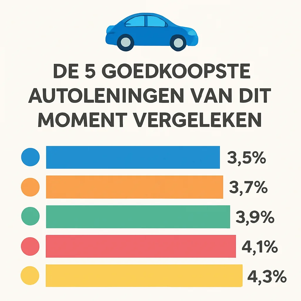 De 5 goedkoopste autoleningen van dit moment vergeleken