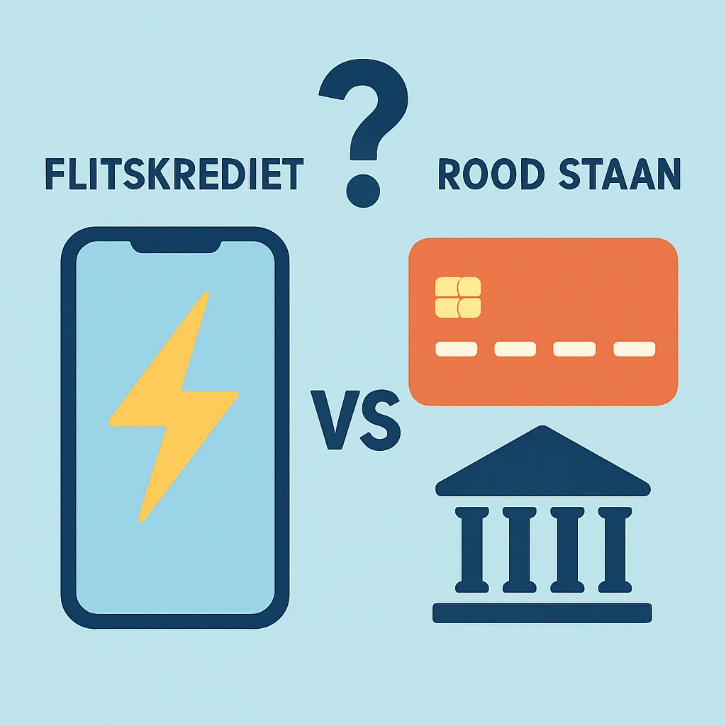 Flitskrediet vs rood staan: wat is goedkoper?